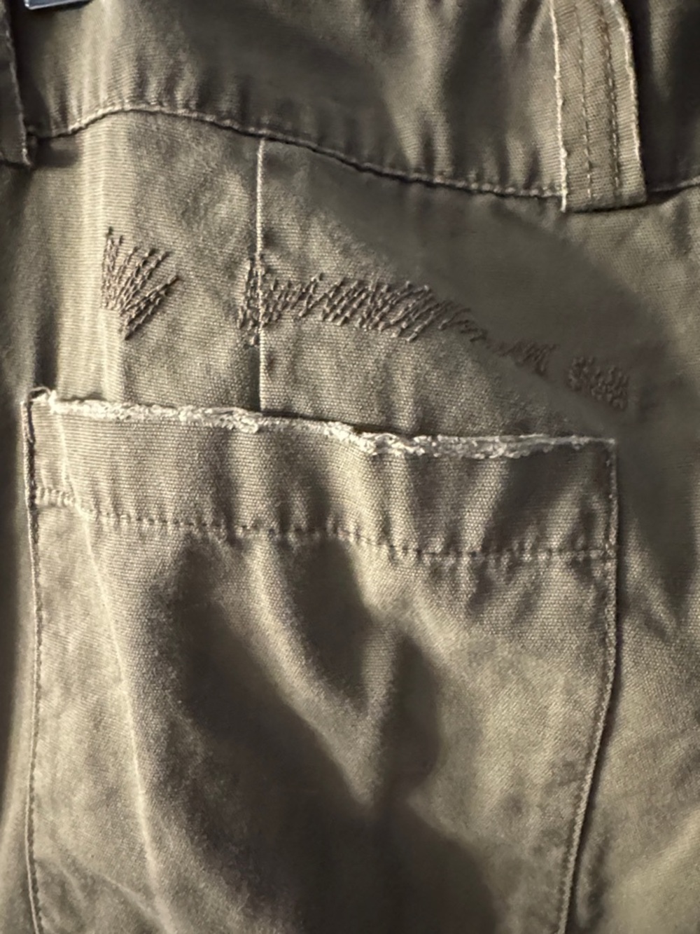 Guess 90’s Y2K Men's Olive Green Button-Fly Destressed Chinos - Picture 12 of 14